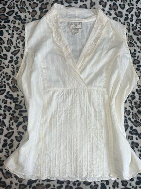 ♡ Vintage April Cornell Lace-Trim V-Neck Camisole